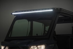 Can-Am Defender MAX HD10 LED Light Bar Kit - Roof - Rough Country - 50-inch Spectrum Series Single Row
